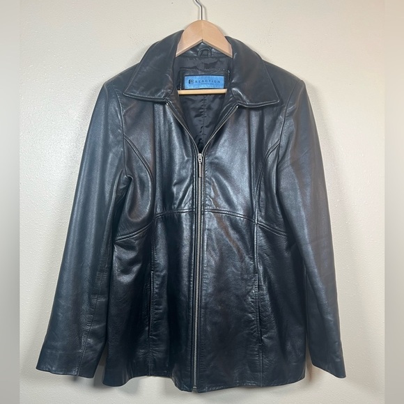Reaction Kenneth Cole Jackets & Blazers - Reaction Kenneth Cole Women’s Leather Jacket Size Large